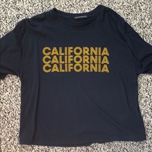 Brandy Melville Blue and Yellow California Top